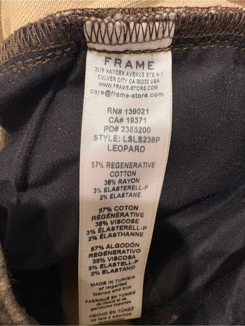 NWT FRAME Le Sleek Straight Leopard Print Jeans Women’s 29 High Rise $268 - Picture 10 of 10